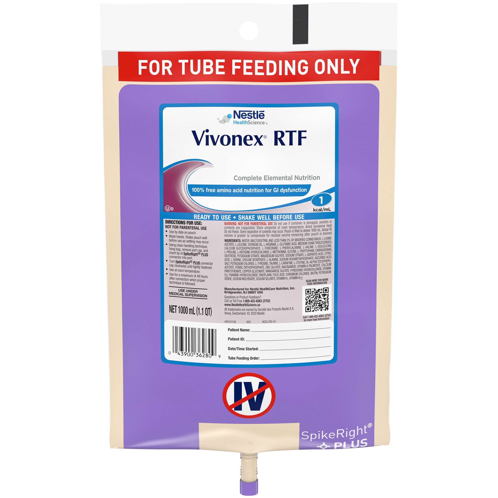 Vivonex® RTF Tube Feeding Formula, 33.8 oz. Bag - Image 2