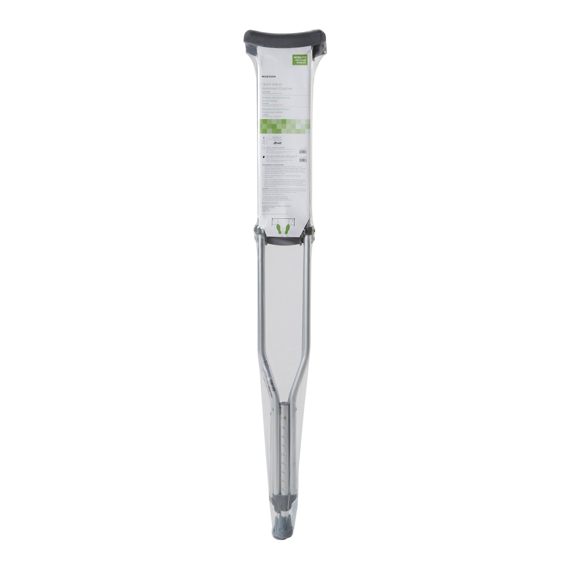 McKesson Underarm Crutches for Adults 5'10" - 6'6" - Image 2