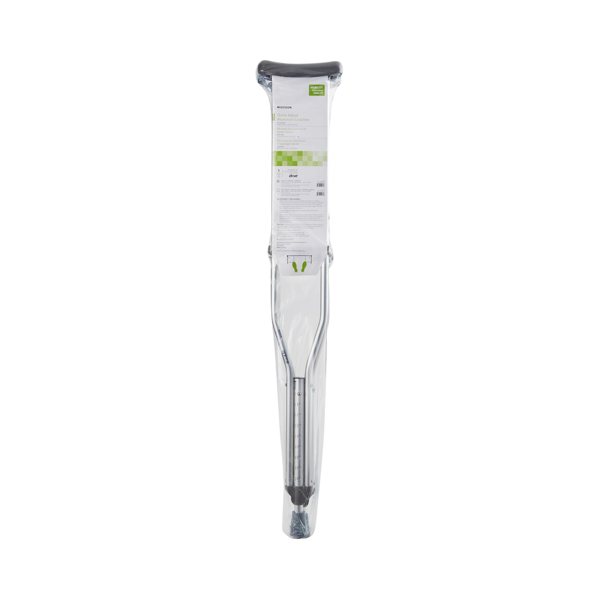 McKesson Underarm Crutches for Adults 5'2" - 5'10" - Image 2