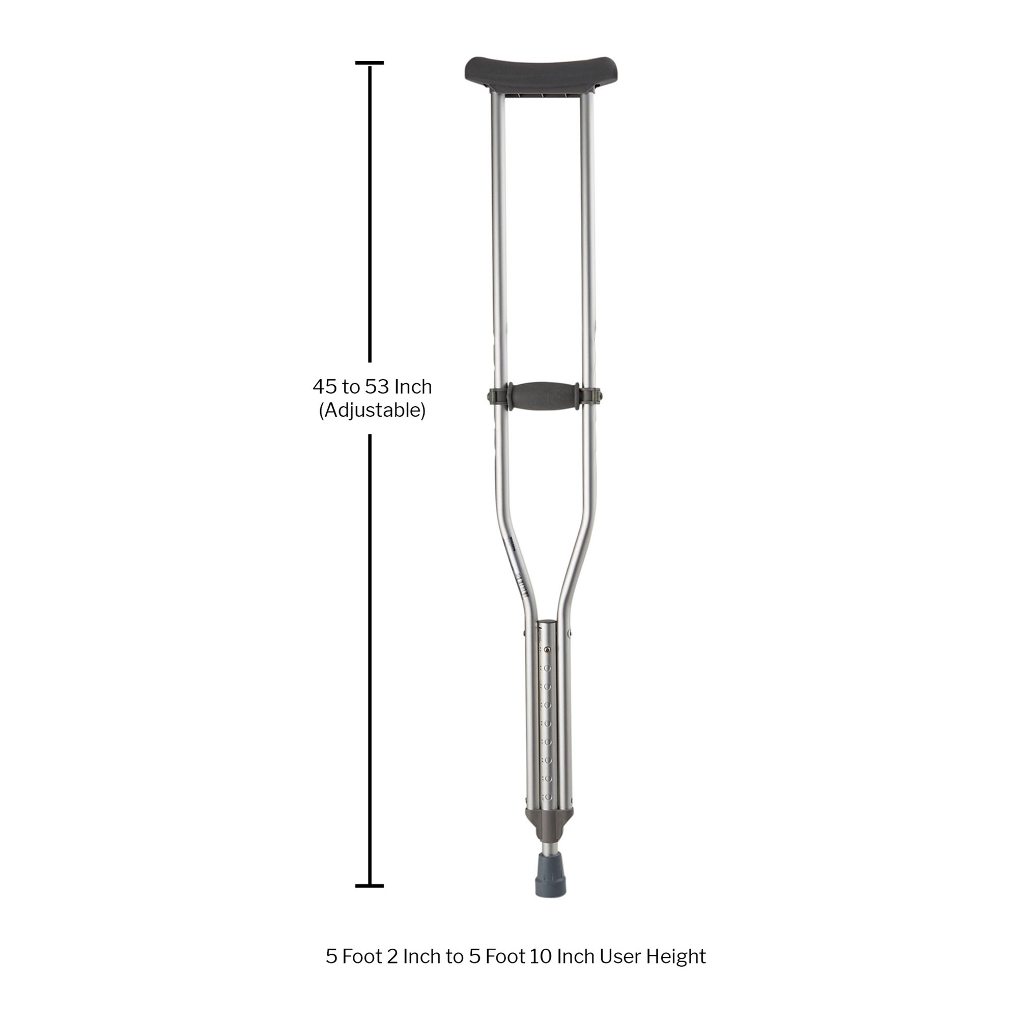 McKesson Underarm Crutches for Adults 5'2" - 5'10" - Image 3