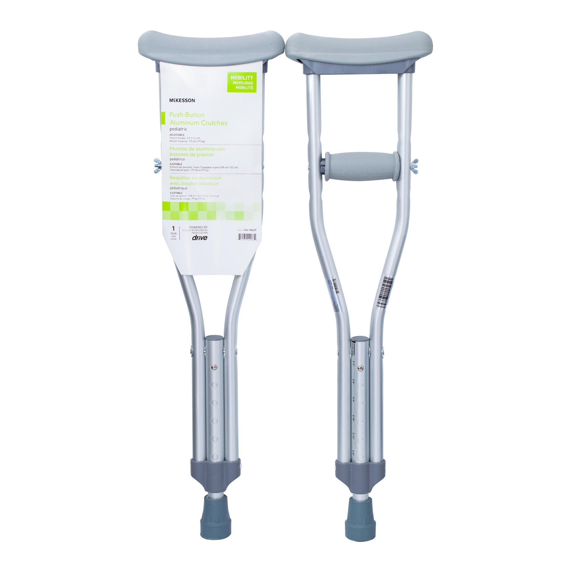 McKesson Underarm Crutches for Children 3'7" to 4'