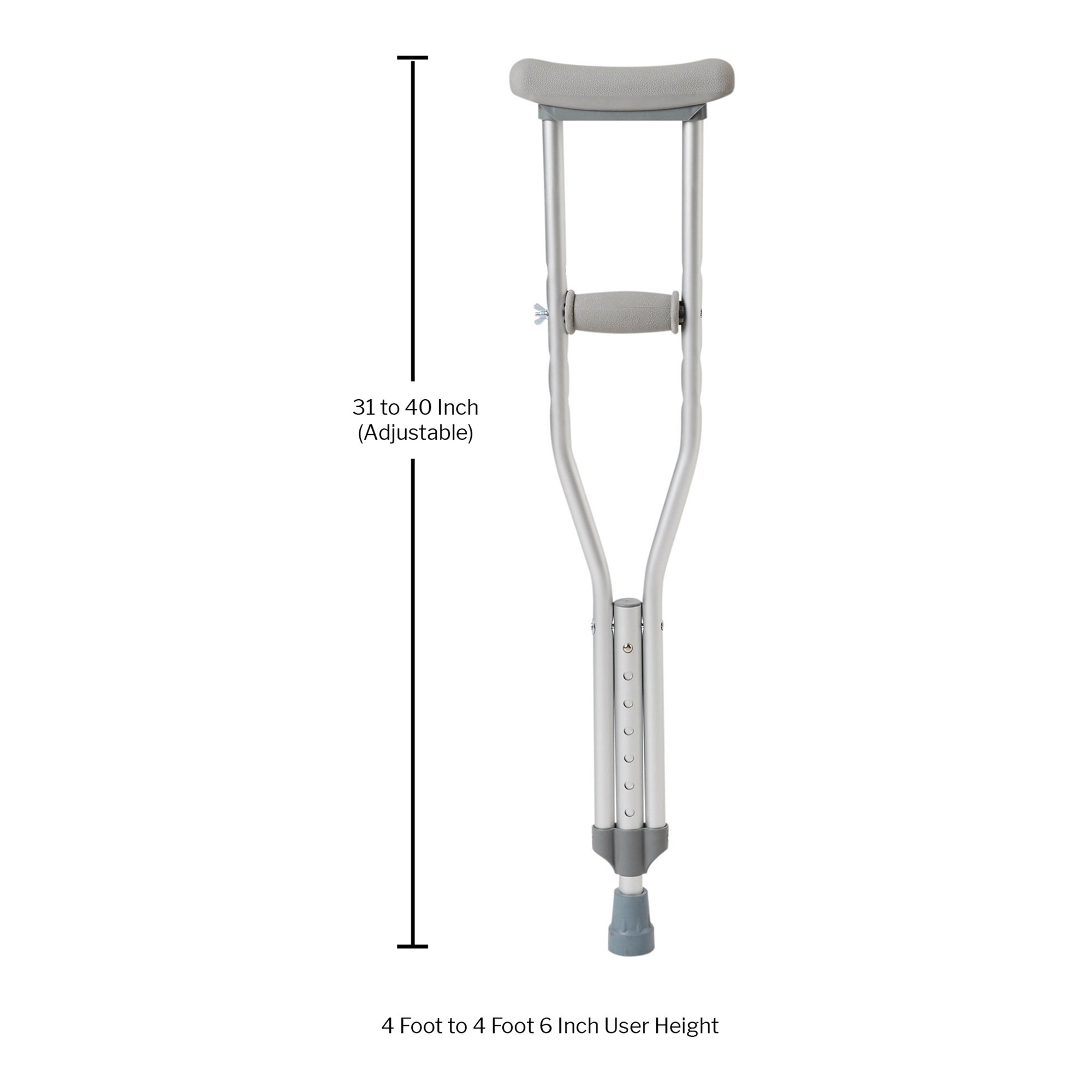 McKesson Underarm Crutches for Children 4' - 4'6" - Image 3