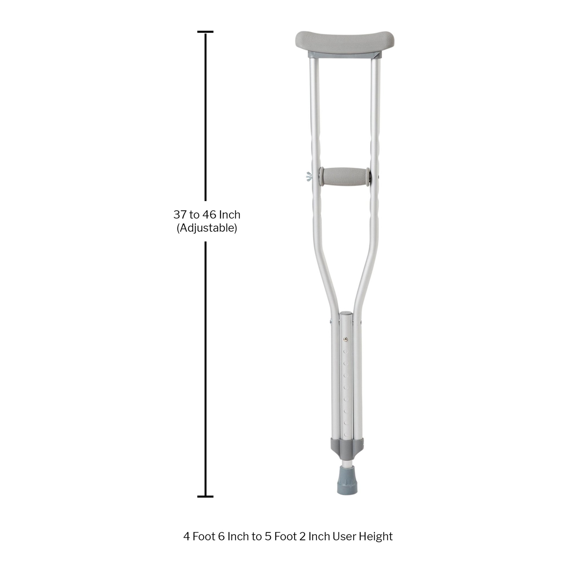 McKesson Underarm Crutches for Children 4'6" - 5'2" - Image 3