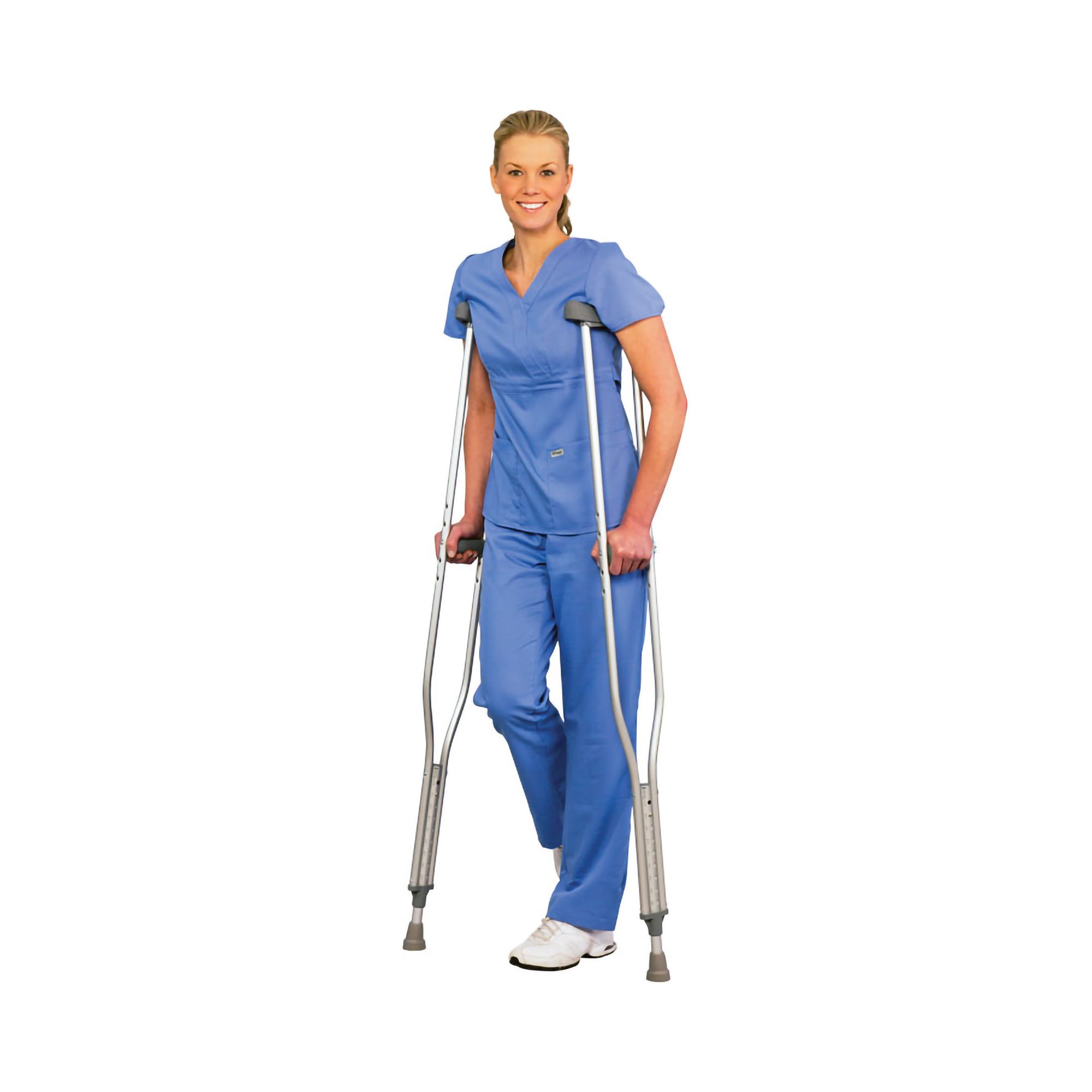 PremierPro™ Push Button Underarm Crutches, 5'10" - 6'6" - Image 2
