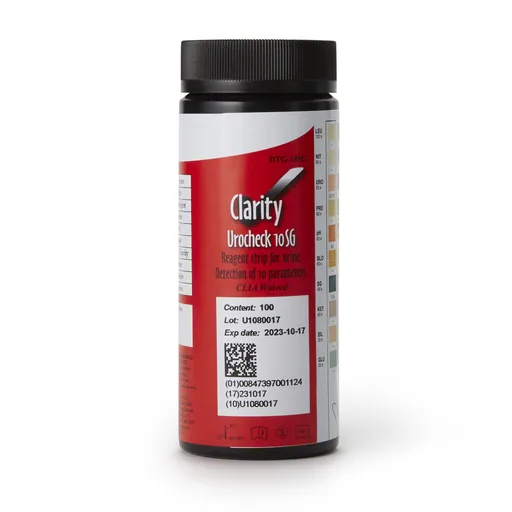 Clarity® Urocheck 10SG Urine Reagent Strips, General Chemistry tests