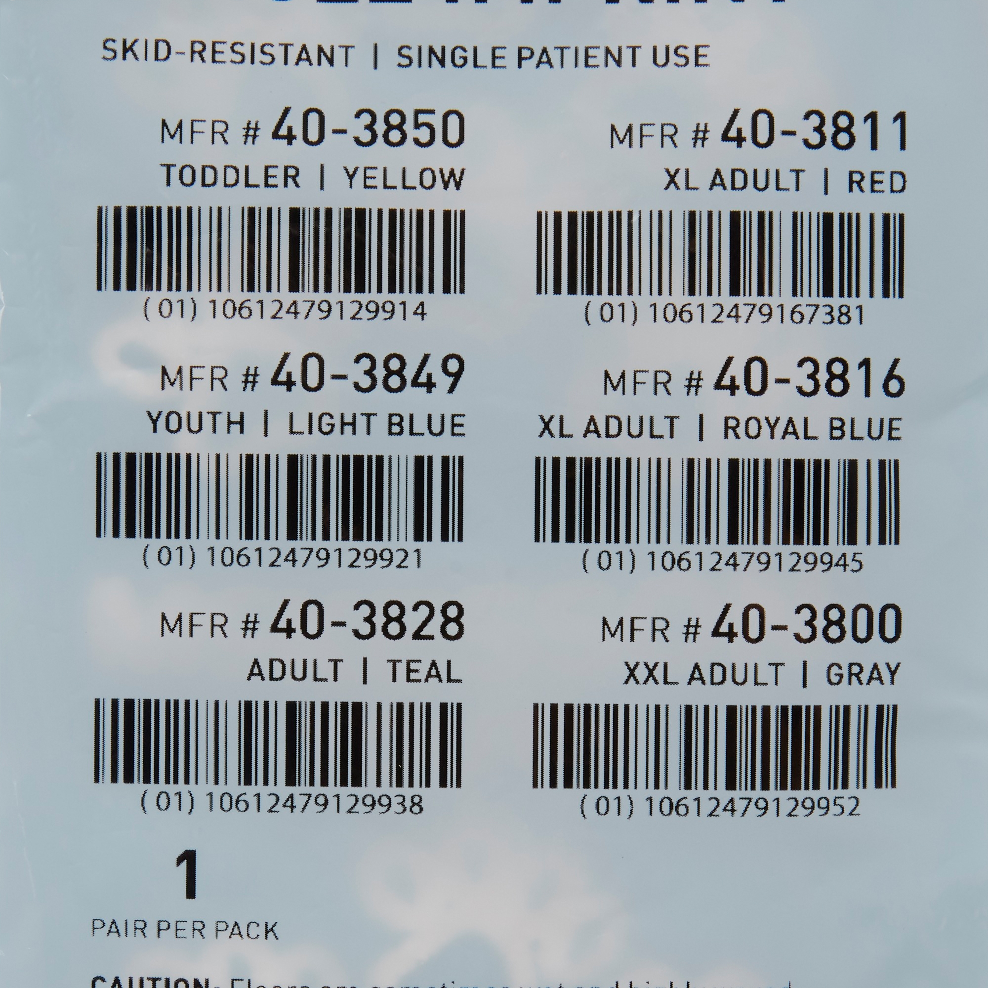 McKesson Terries Slipper Socks, Nonslip Grip Socks, Light Blue, Youth Shoe 5 - 7 - Image 5