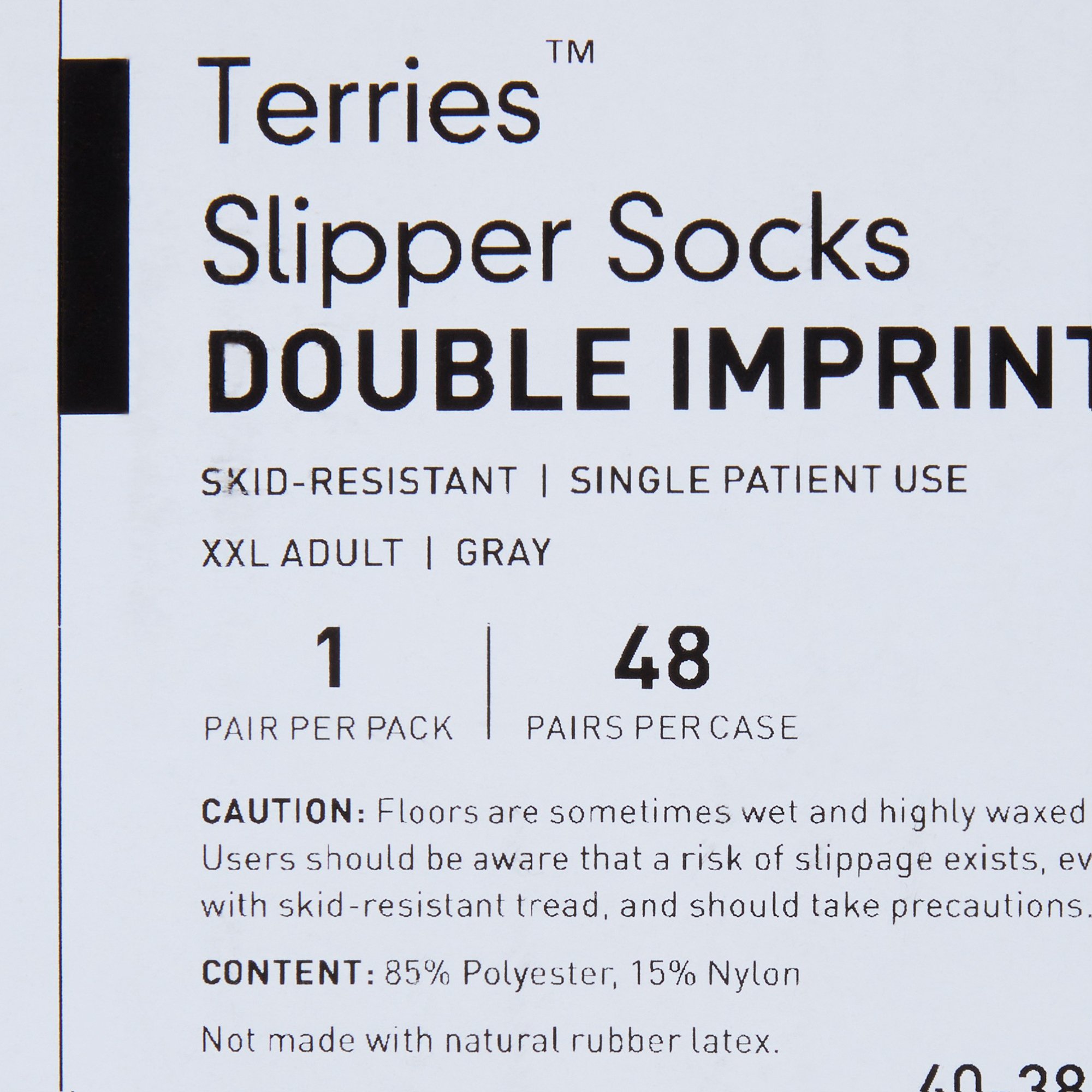 McKesson Terries™ Adult Slipper Socks, 2X-Large, Gray - Image 7