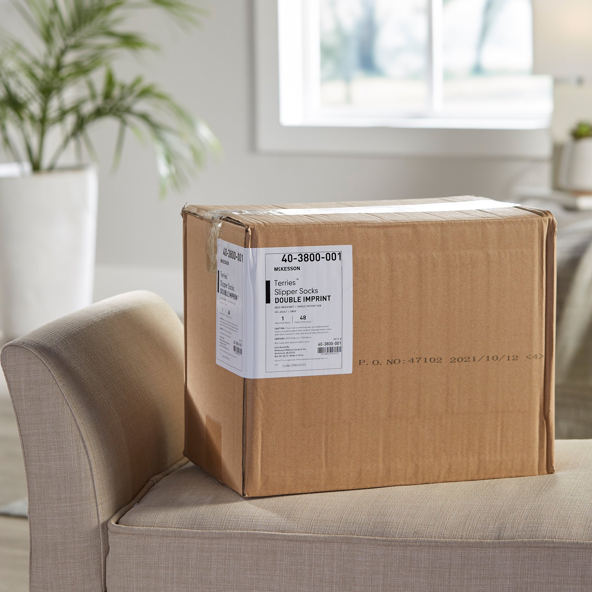 McKesson Terries™ Adult Slipper Socks, 2X-Large, Gray - Image 10