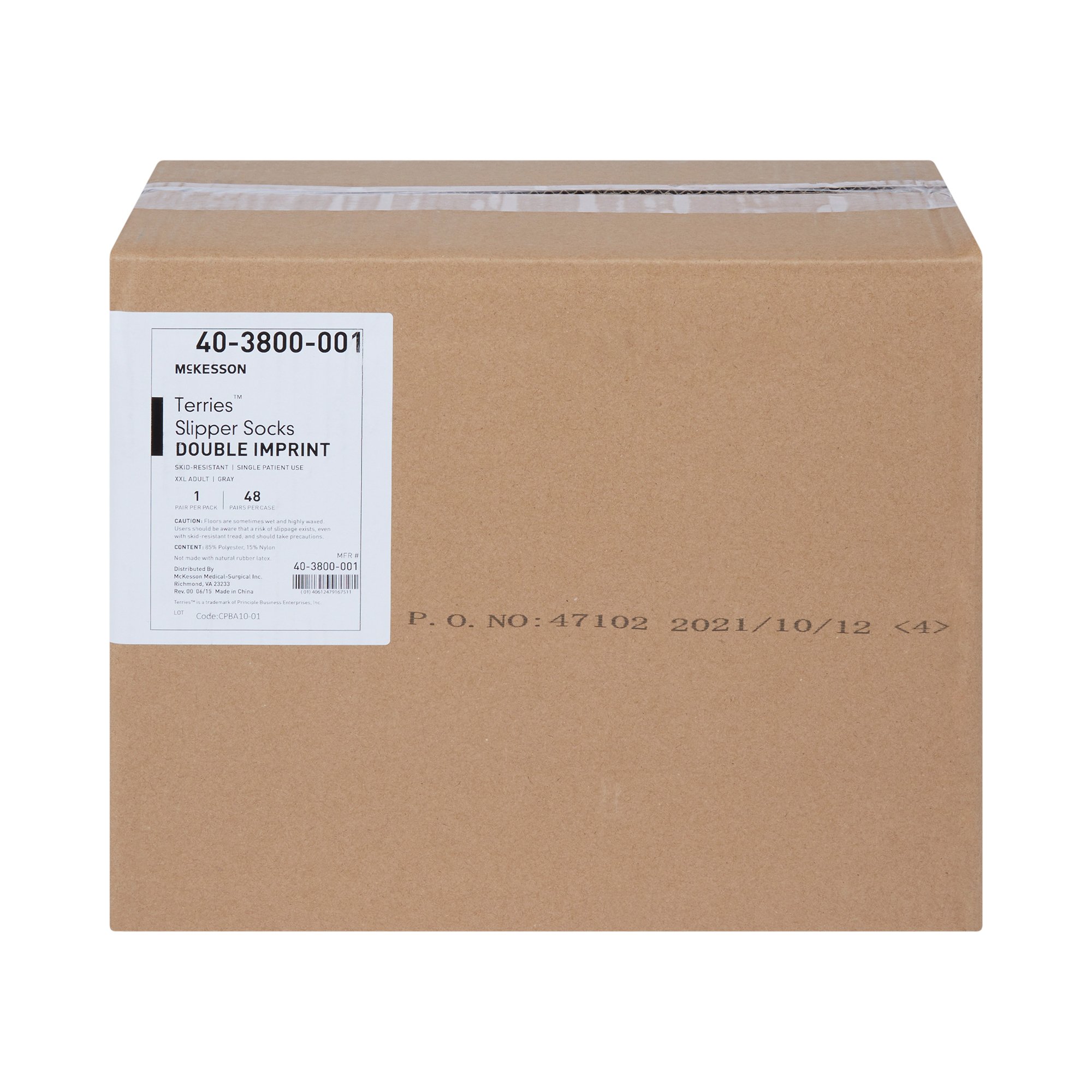 McKesson Terries™ Adult Slipper Socks, 2X-Large, Gray - Image 6