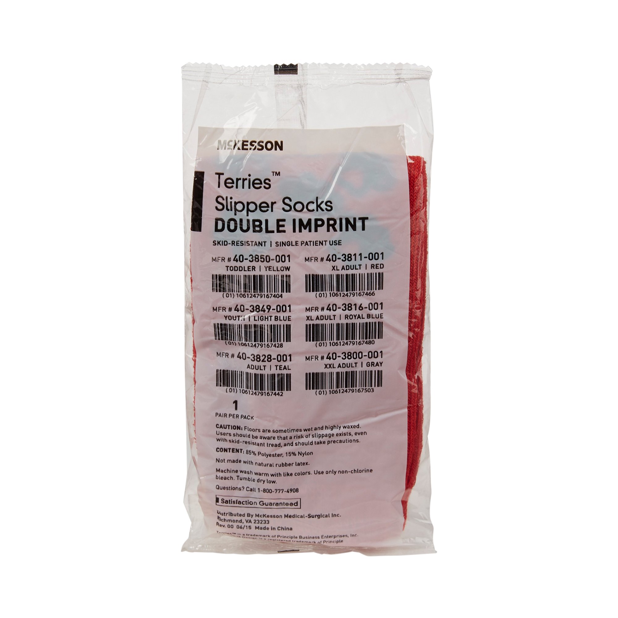 McKesson Terries™ Adult Slipper Socks, Extra Large - Image 2