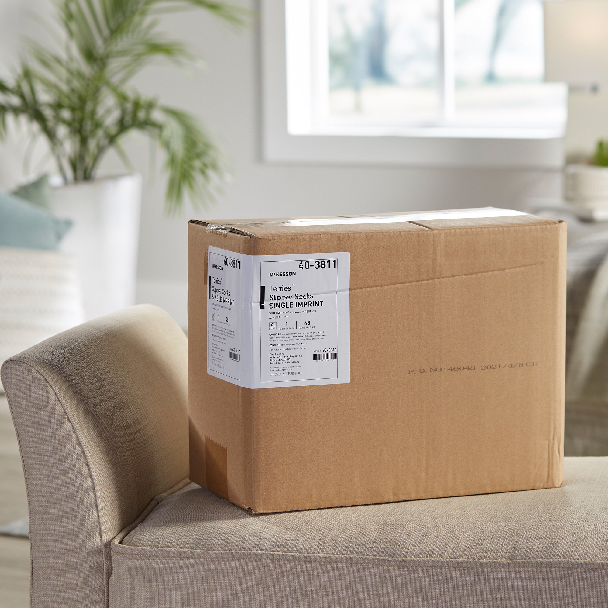 McKesson Terries™ Adult Slipper Socks, X-Large - Image 10