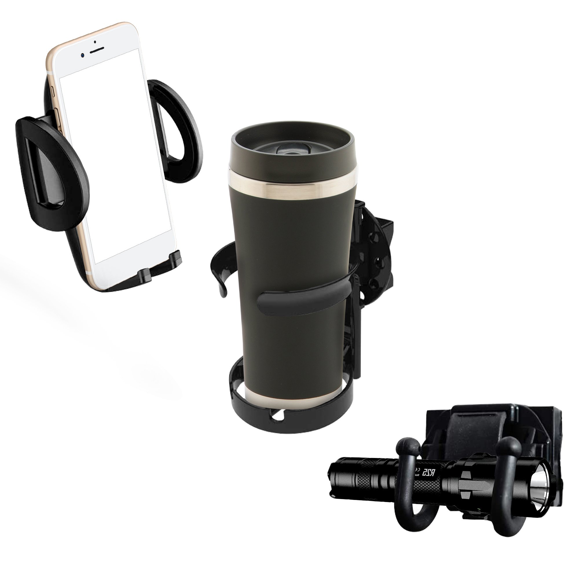 Mobility Aid Combo Pack, Cup Holder, Phone Grip, Bag Hooks - Image 2