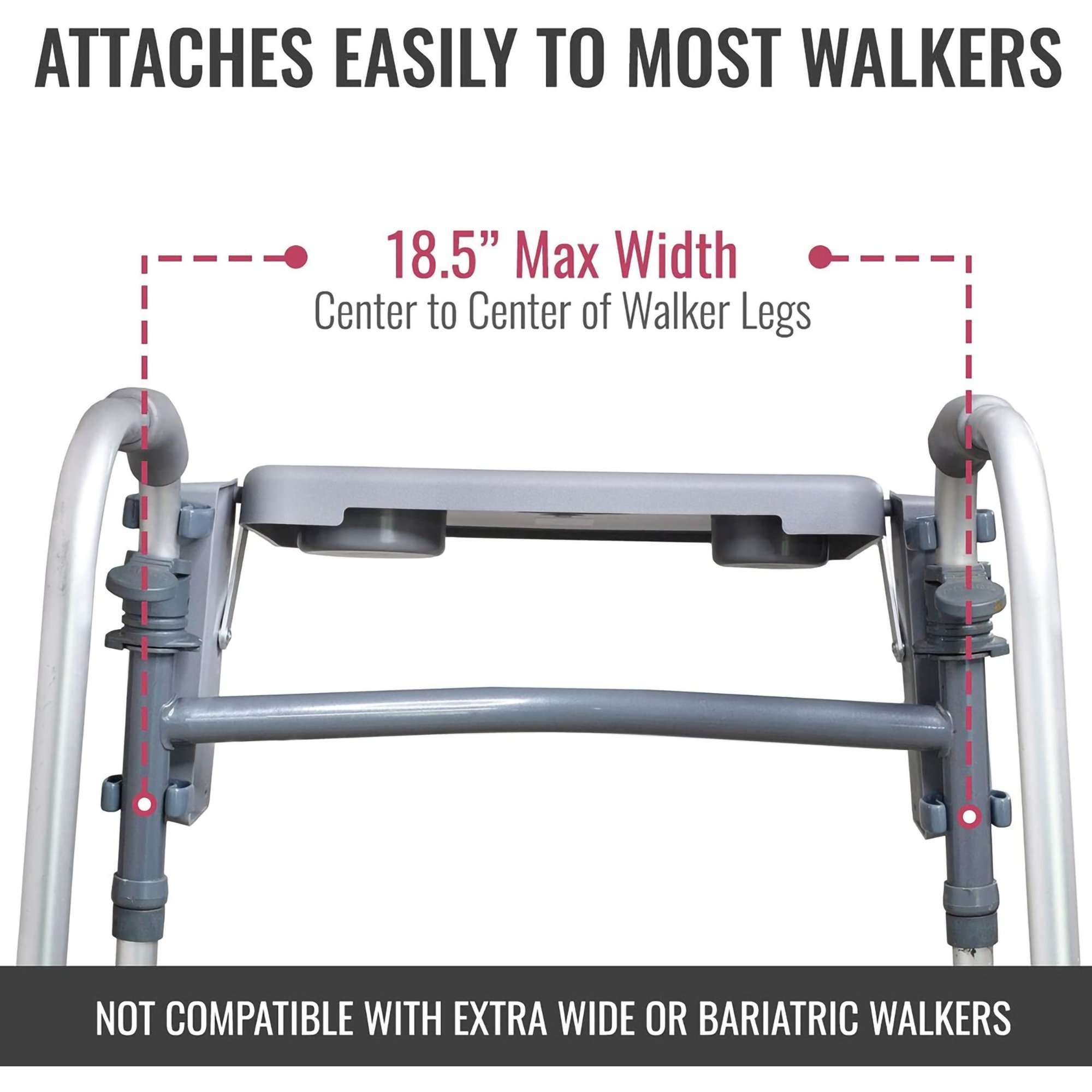 DMI® Folding Walker Tray with Cup Holders - Image 6