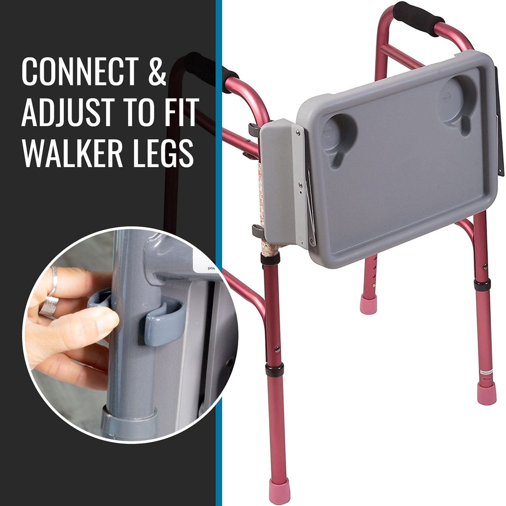 DMI® Folding Walker Tray with Cup Holders - Image 5