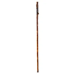 Brazos™ Exotic Leather Safari Hickory Rustic Walking Stick, 55-Inch