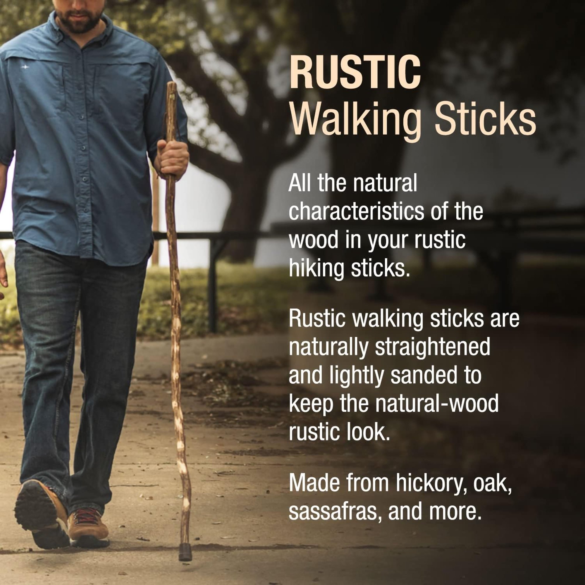 Brazos™ Ironwood Rustic Walking Stick, 48-Inch Height - Image 9