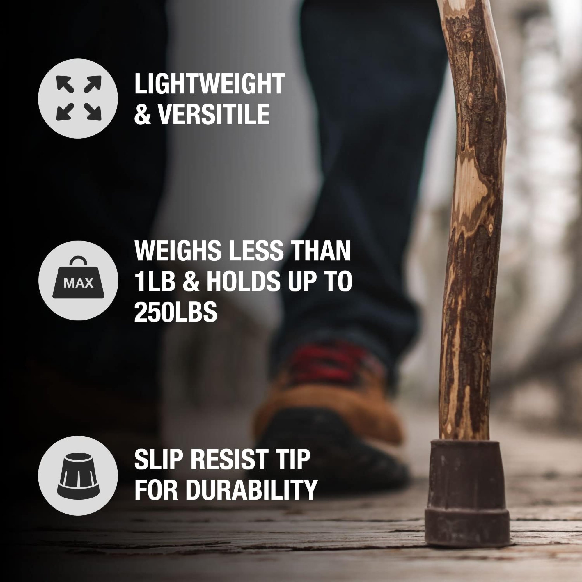 Brazos™ Ironwood Rustic Walking Stick, 48-Inch Height - Image 8