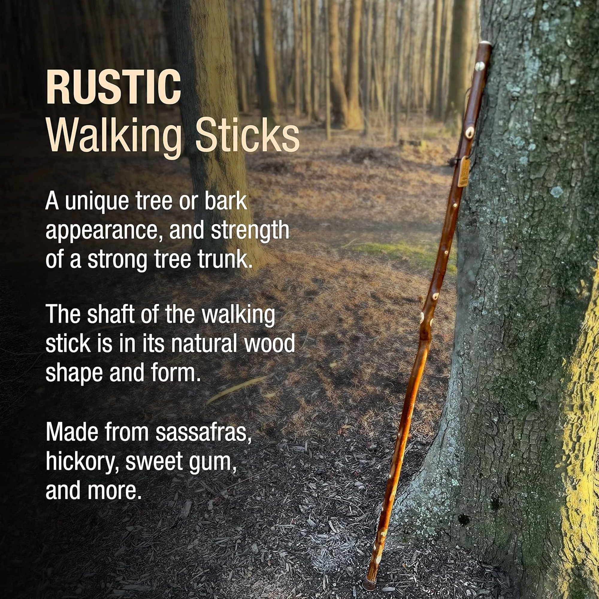 Brazos™ Maple Rustic Walking Stick, 55-Inch Height - Image 9