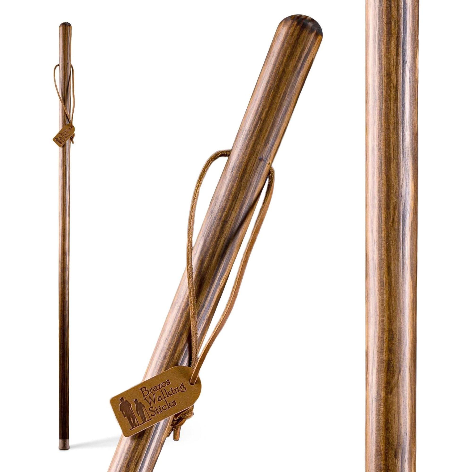 Brazos™ Traditional Straight Pine Handcrafted Walking Stick, 55-Inch, Brown - Image 4