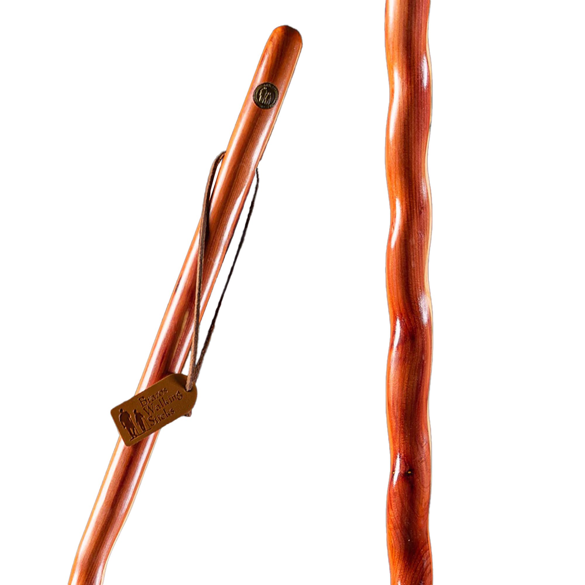 Brazos™ Twisted Cedar Backpacker Handcrafted Walking Stick, 58-Inch - Image 2