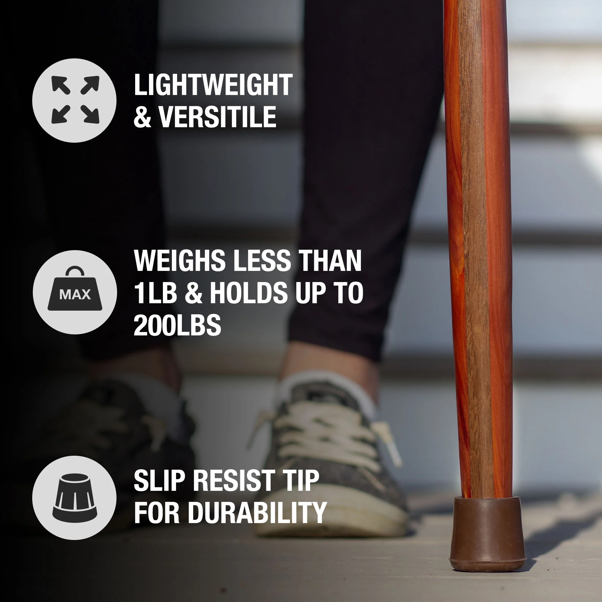 Brazos™ Twisted Cedar Backpacker Handcrafted Walking Stick, 58-Inch - Image 7