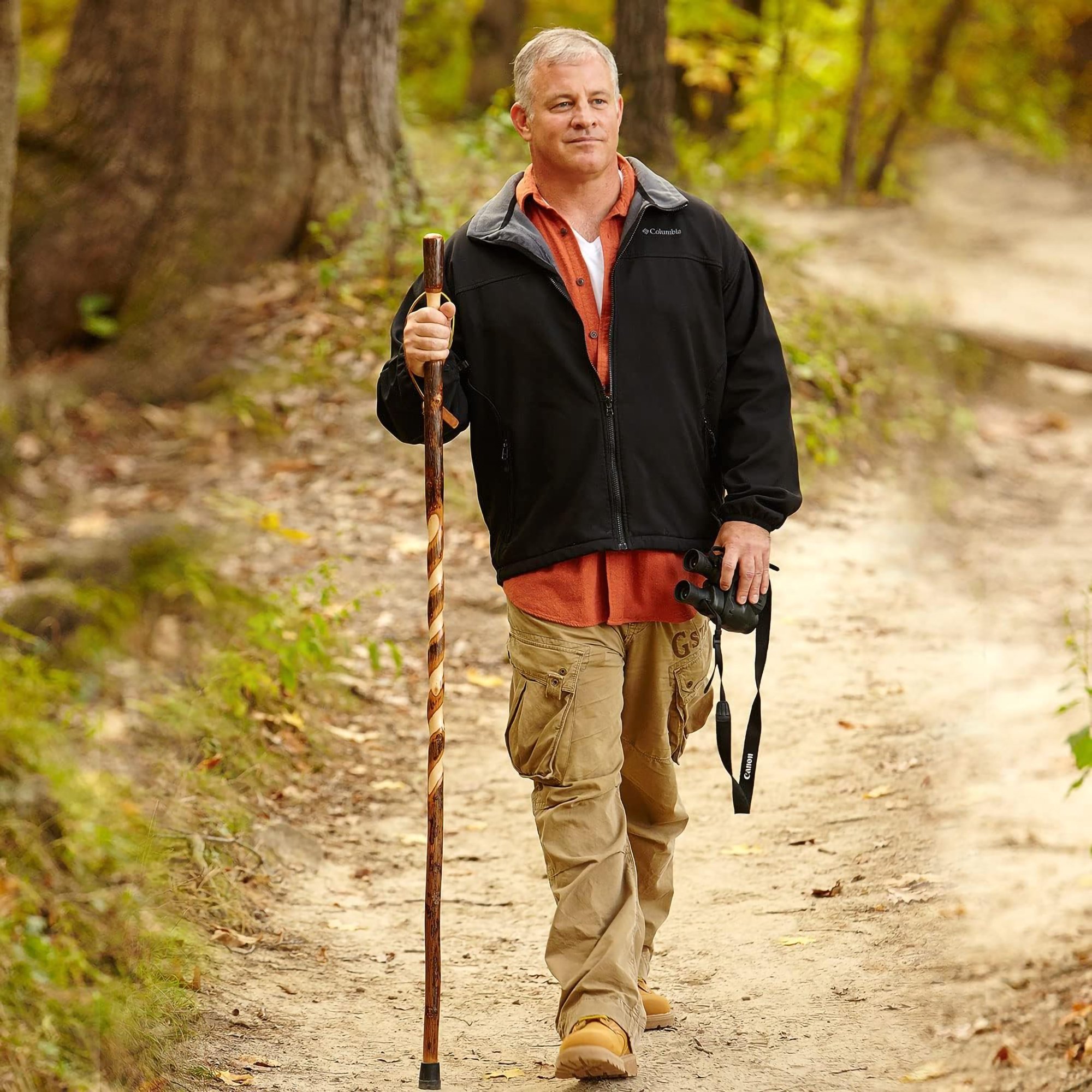 Brazos™ Twisted Hickory Rustic Walking Stick, 41-Inch - Image 5