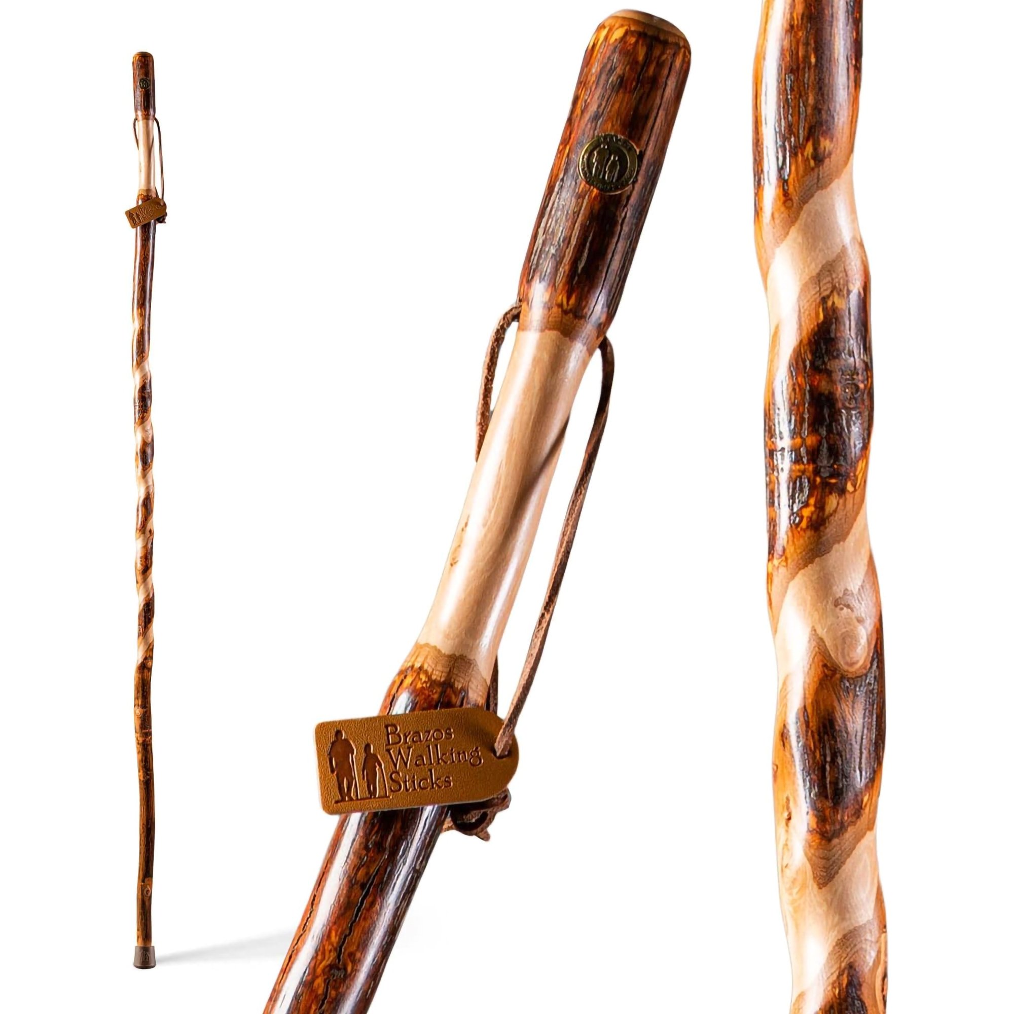 Brazos™ Twisted Hickory Rustic Walking Stick, 41-Inch - Image 4