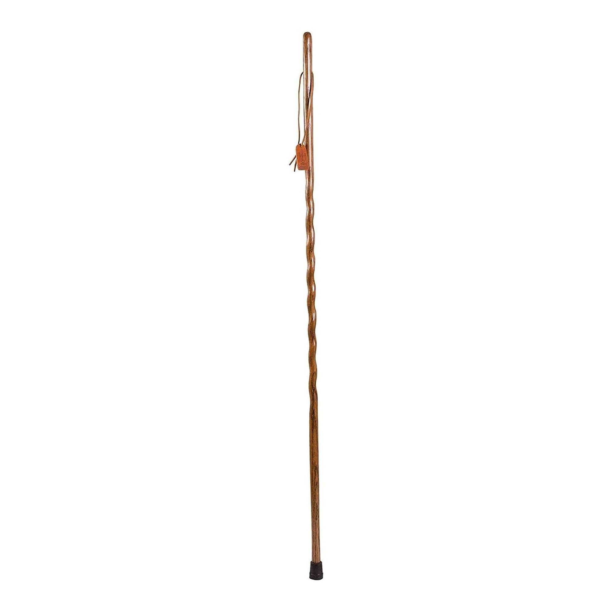 Brazos™ Twisted Oak Backpacker Handcrafted Walking Stick, 55-Inch, Brown - Image 2