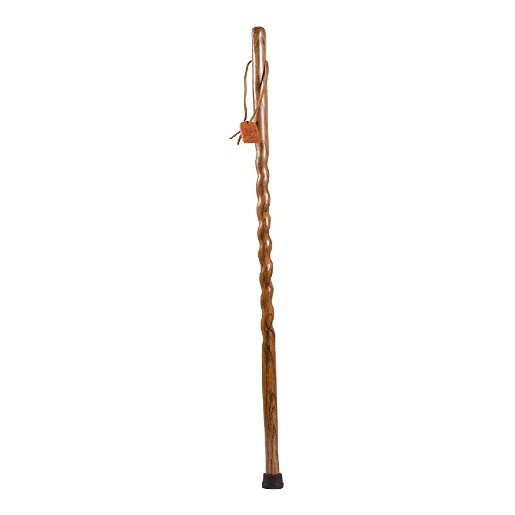 Brazos™ Twisted Oak Backpacker Handcrafted Walking Stick, 58-Inch, Brown - Image 2
