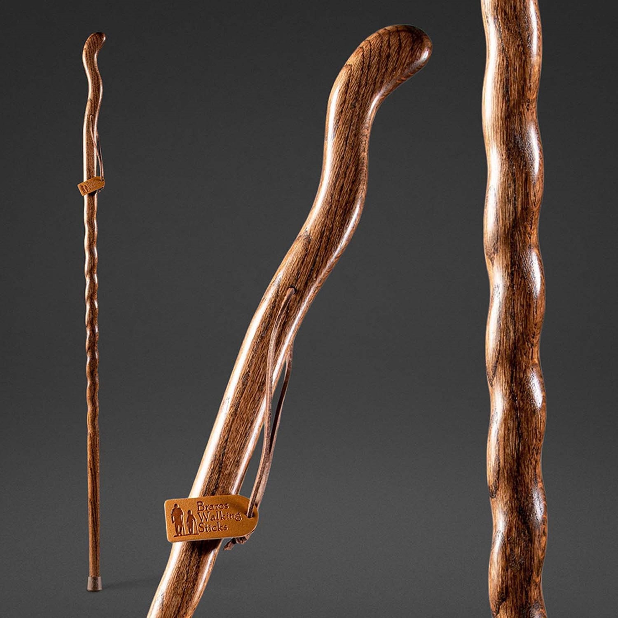 Brazos™ Twisted Oak Ergonomic Fitness Handcrafted Walking Stick, 55-Inch - Image 6