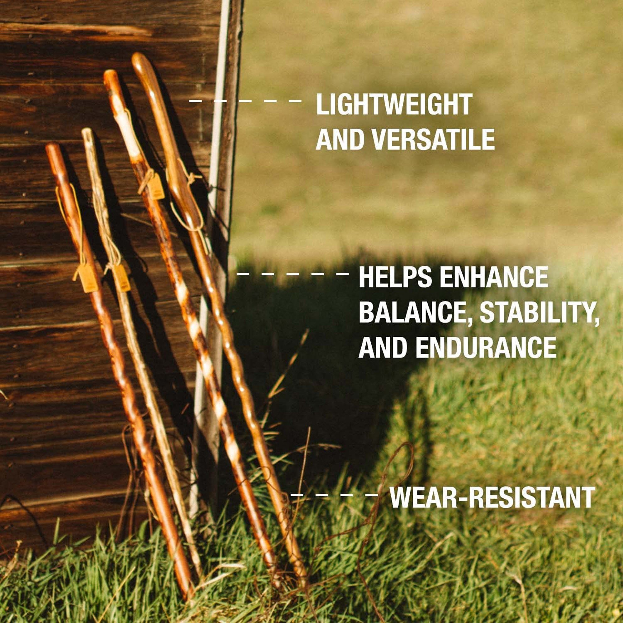 Brazos™ Twisted Oak Ergonomic Fitness Handcrafted Walking Stick, 55-Inch - Image 8