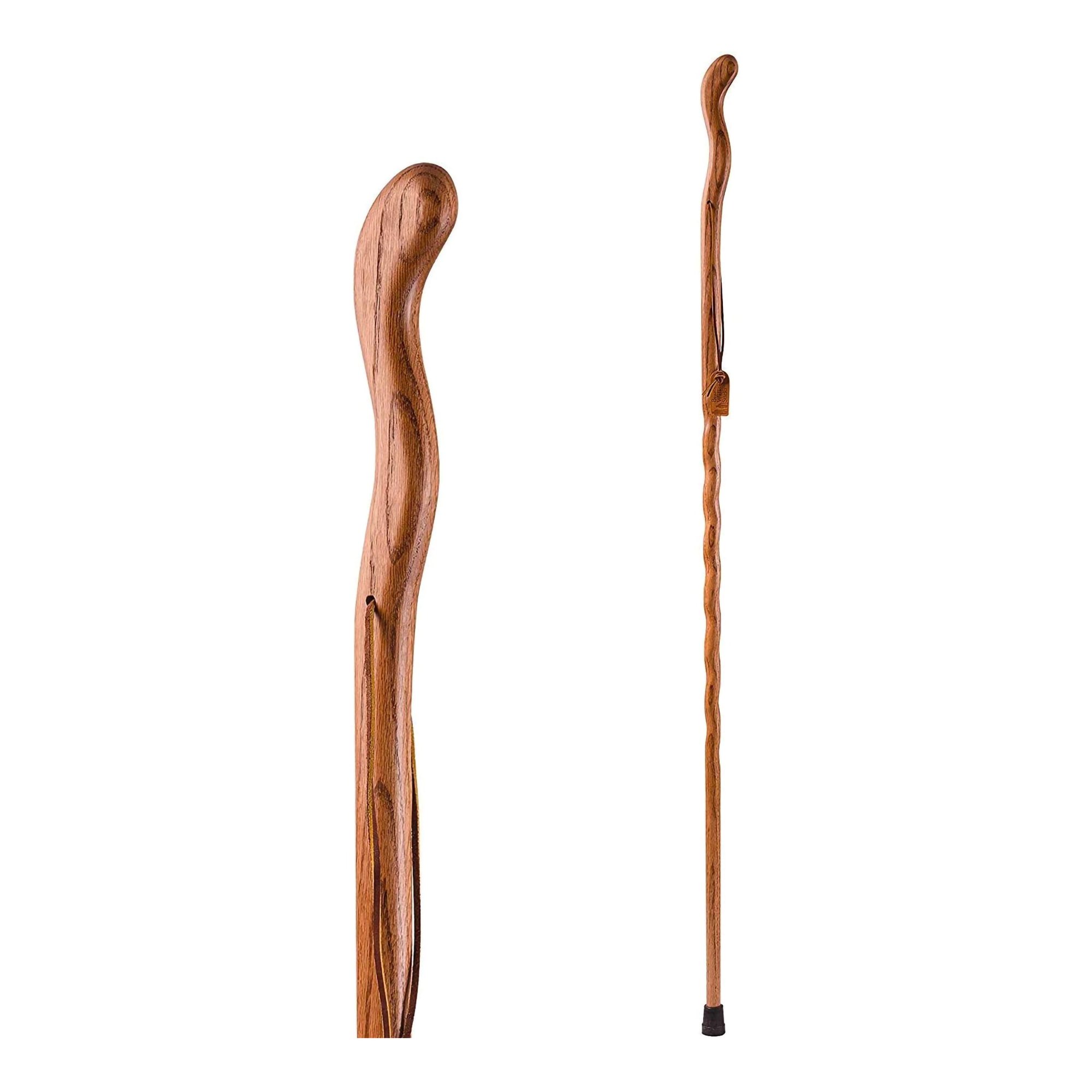 Brazos™ Twisted Oak Ergonomic Fitness Handcrafted Walking Stick, 55-Inch, Tan - Image 2