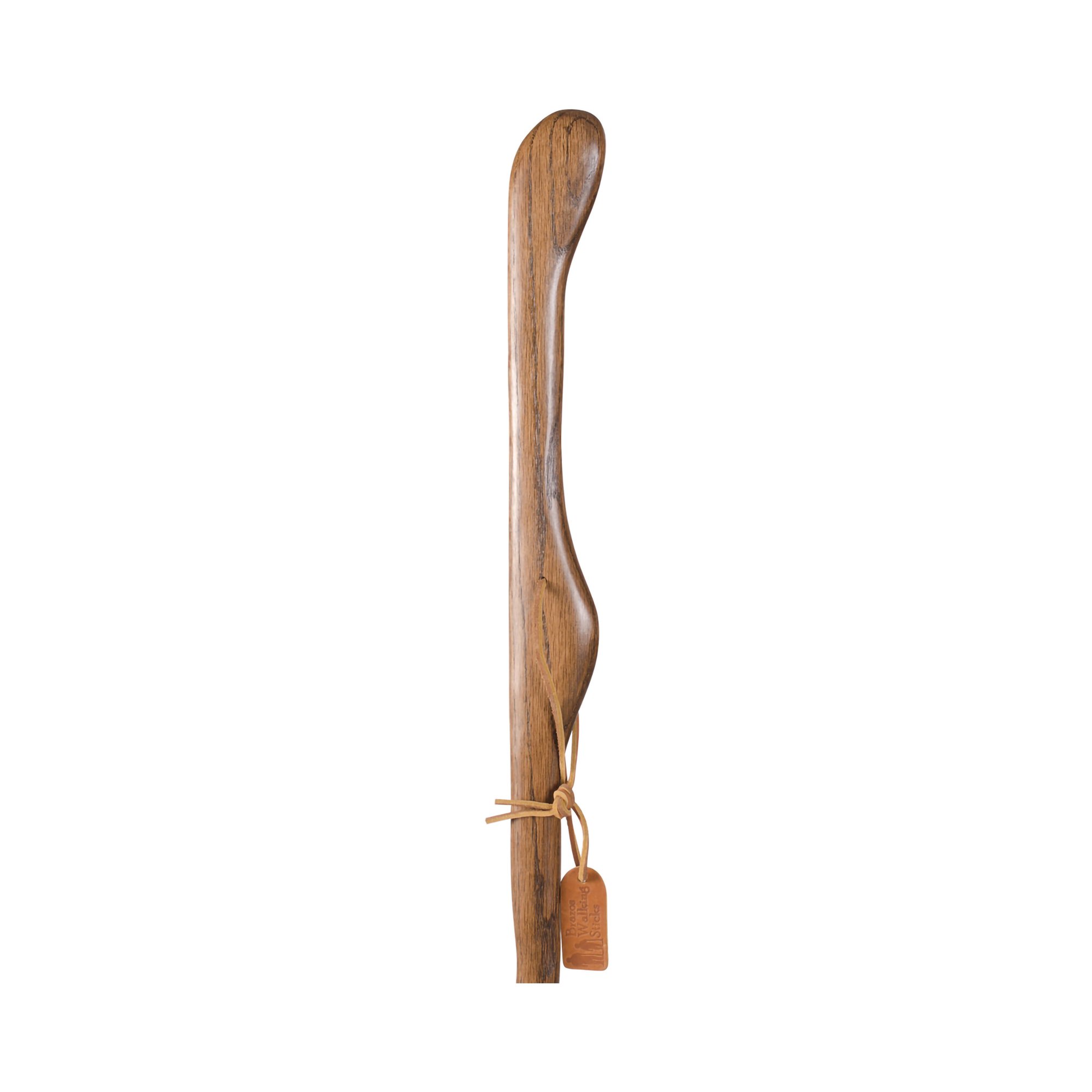 Brazos™ Twisted Oak Hitchhiker Handcrafted Walking Stick, 55-Inch Height, Brown - Image 2