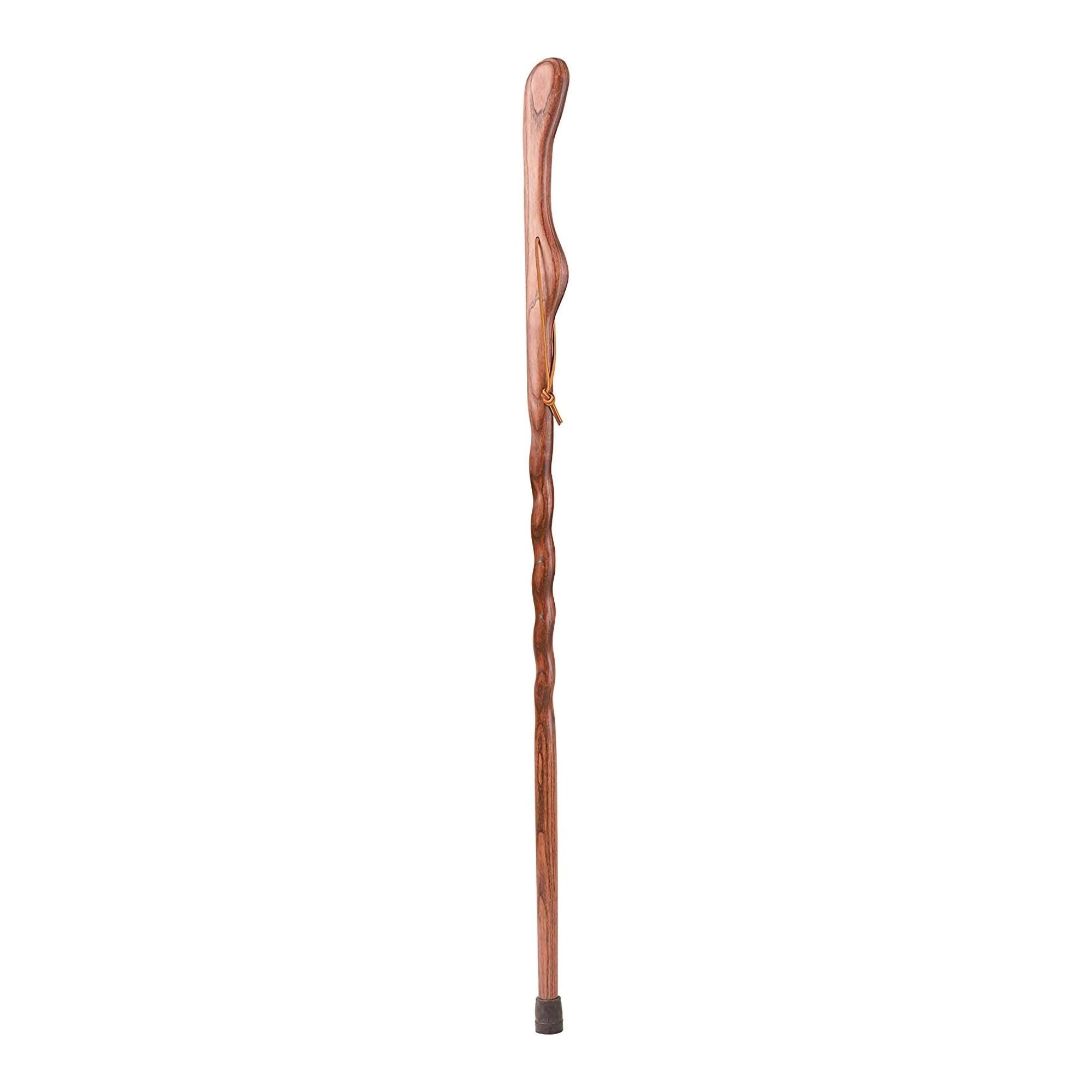 Brazos™ Twisted Oak Hitchhiker Handcrafted Walking Stick, 55-Inch, Red - Image 2