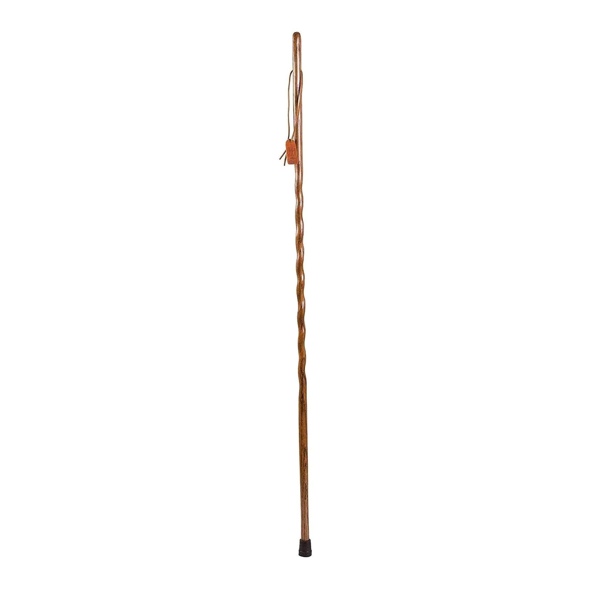 Brazos™ Twisted Oak Hitchhiker Handcrafted Walking Stick, 58-Inch, Brown - Image 2