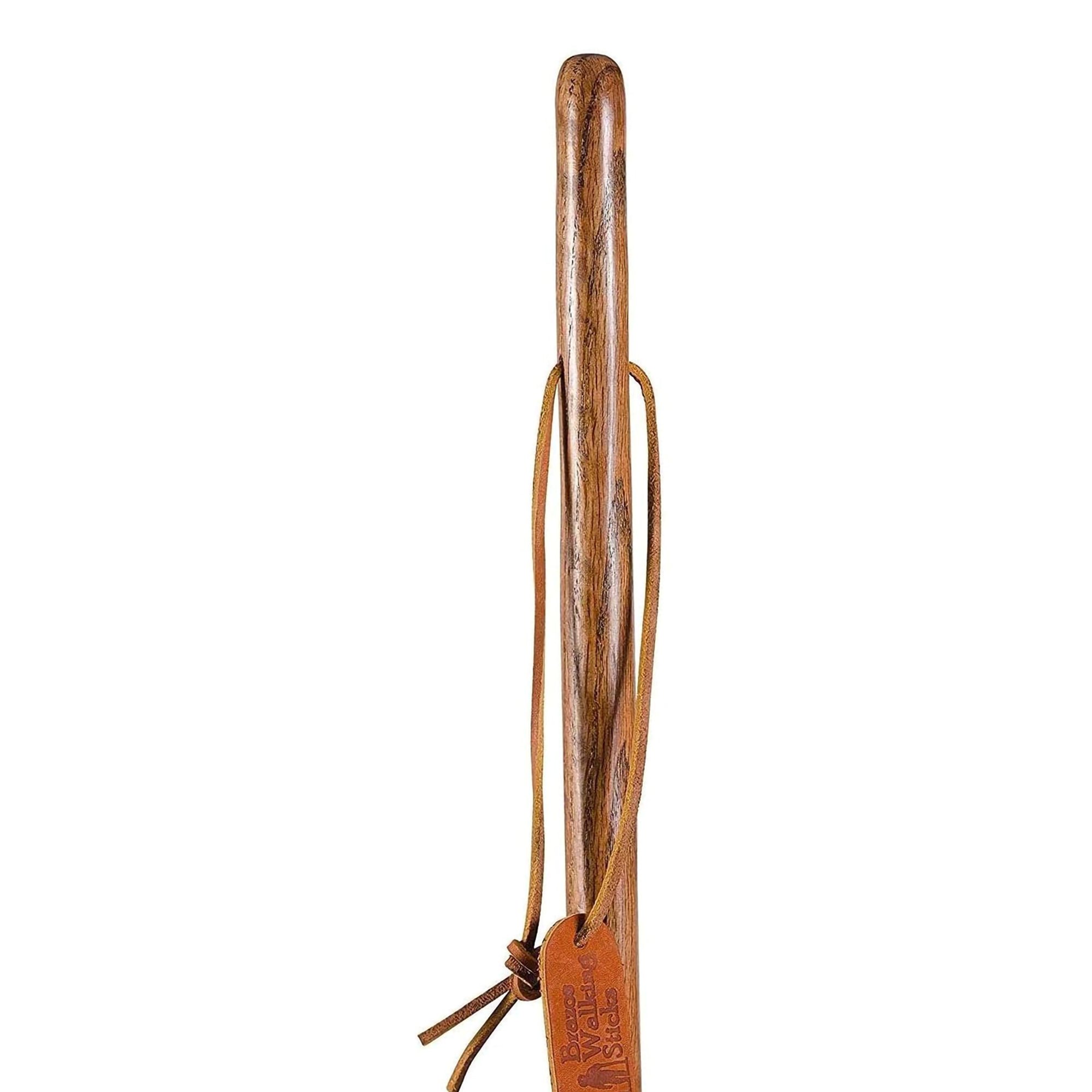 Brazos™ Twisted Oak Hitchhiker Handcrafted Walking Stick, 58-Inch, Brown - Image 3