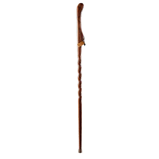 Brazos™ Twisted Oak Hitchhiker Handcrafted Walking Stick, 58-Inch, Red