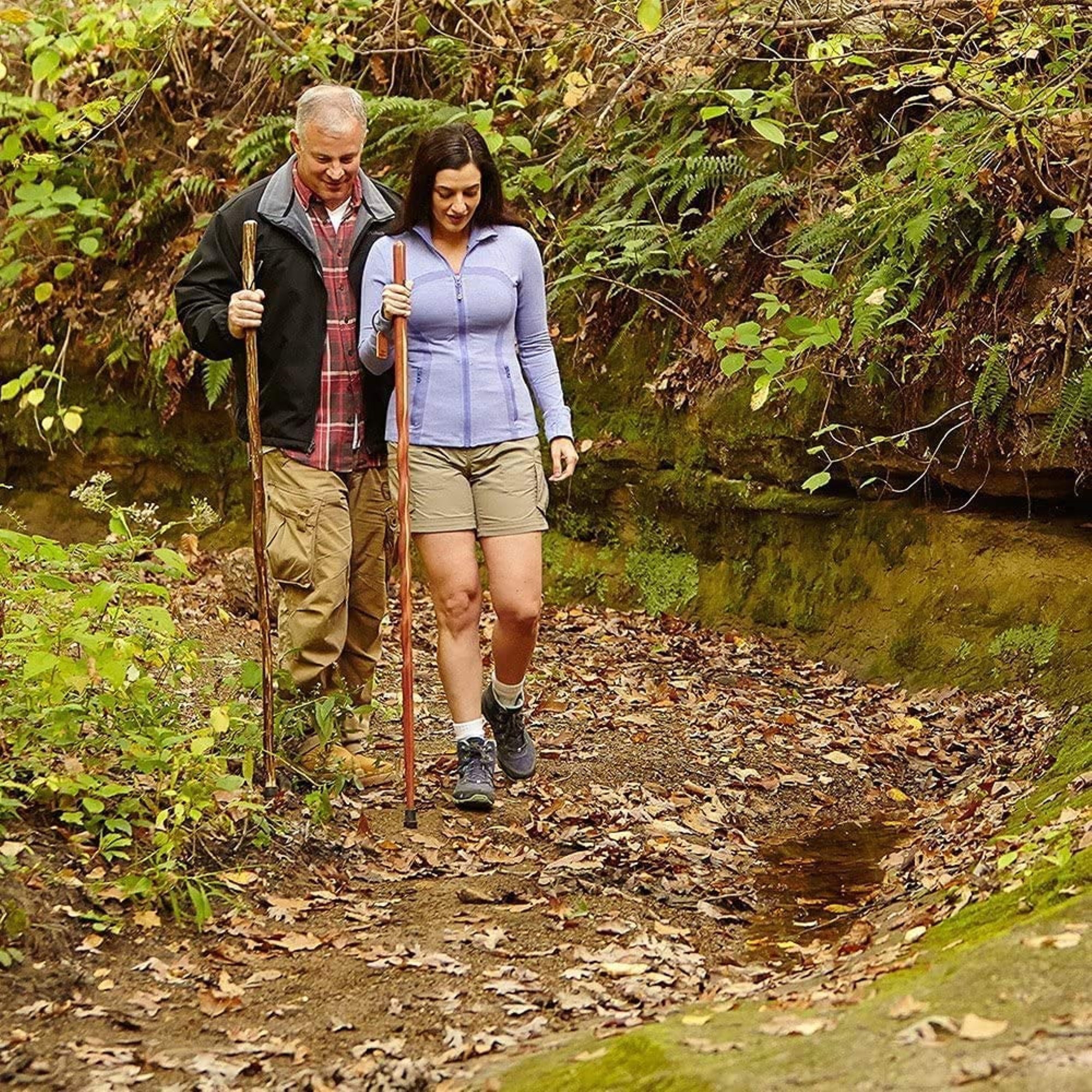 Brazos™ Twisted Oak Hitchhiker Handcrafted Walking Stick, 58-Inch, Tan - Image 7