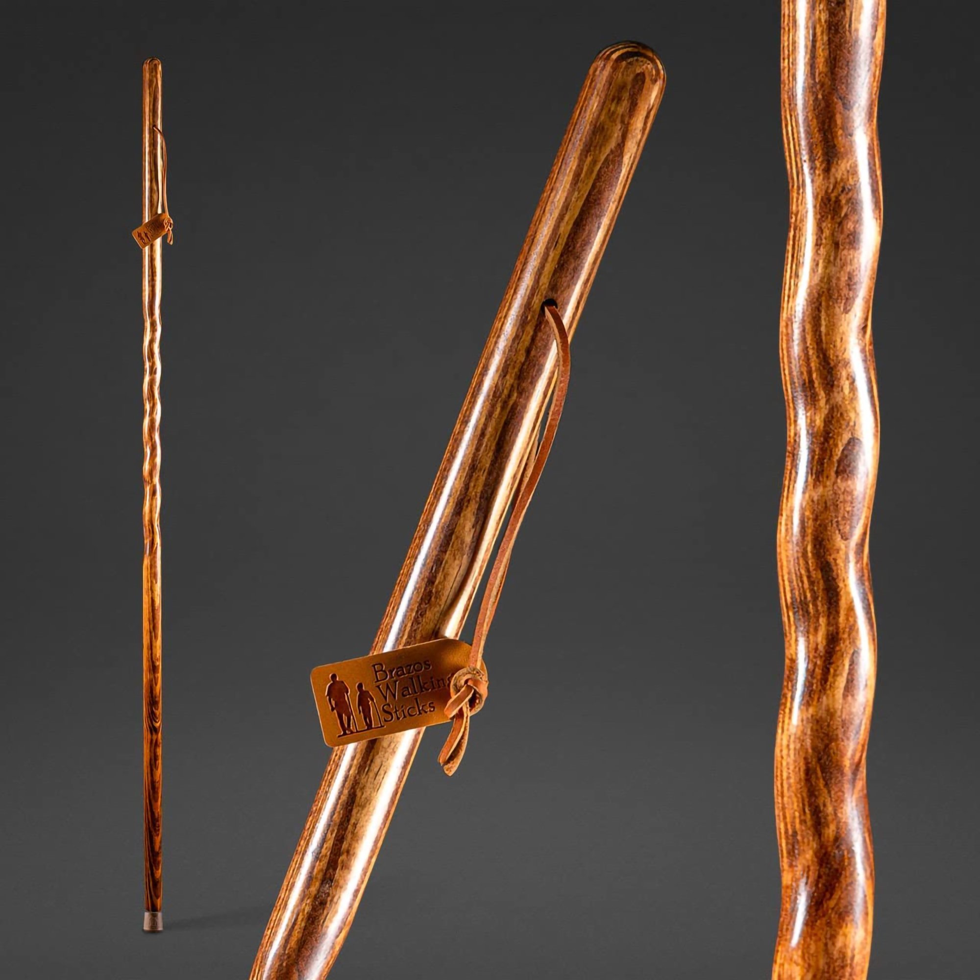 Brazos™ Twisted Pine Handcrafted Walking Stick, 55-Inch - Image 9