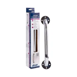 drive™ Chrome Knurled Grab Bar, 12 Inch