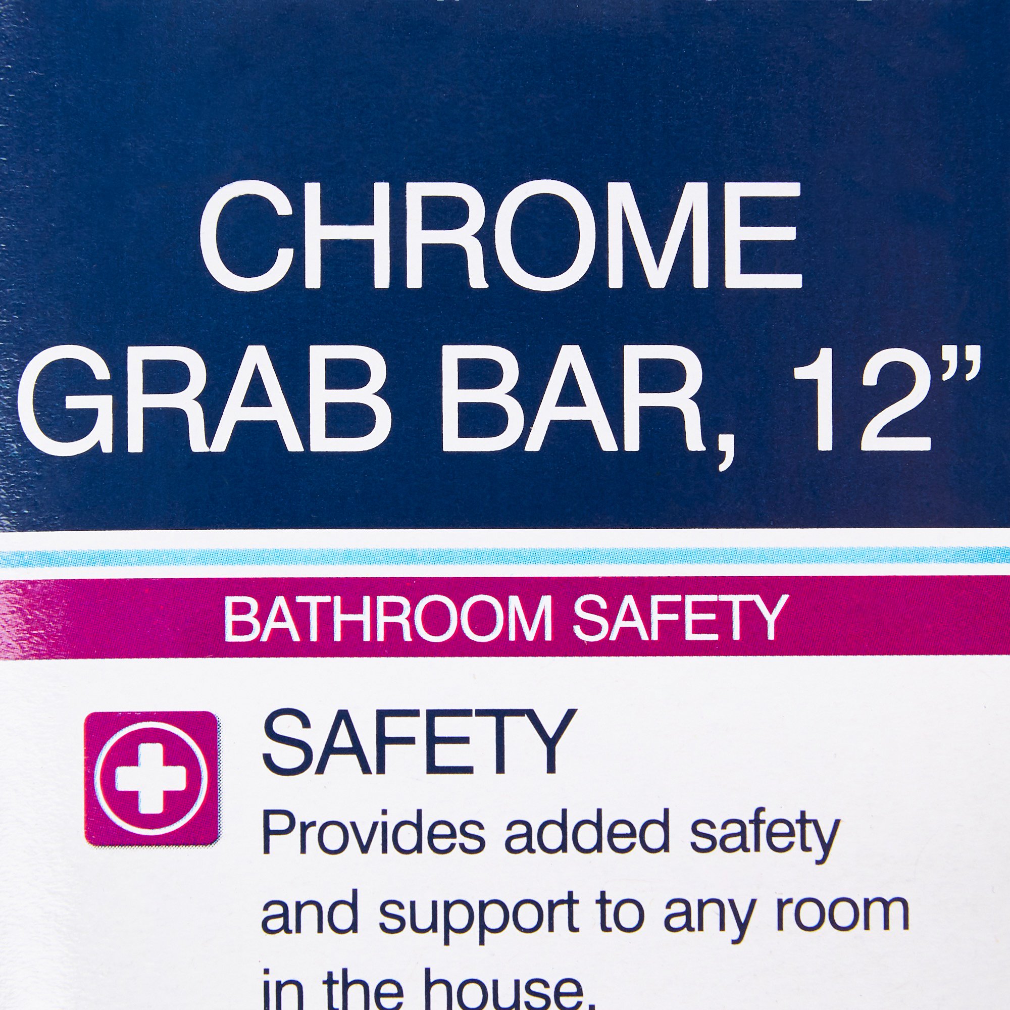drive™ Chrome Knurled Grab Bar, 12 Inch - Image 4