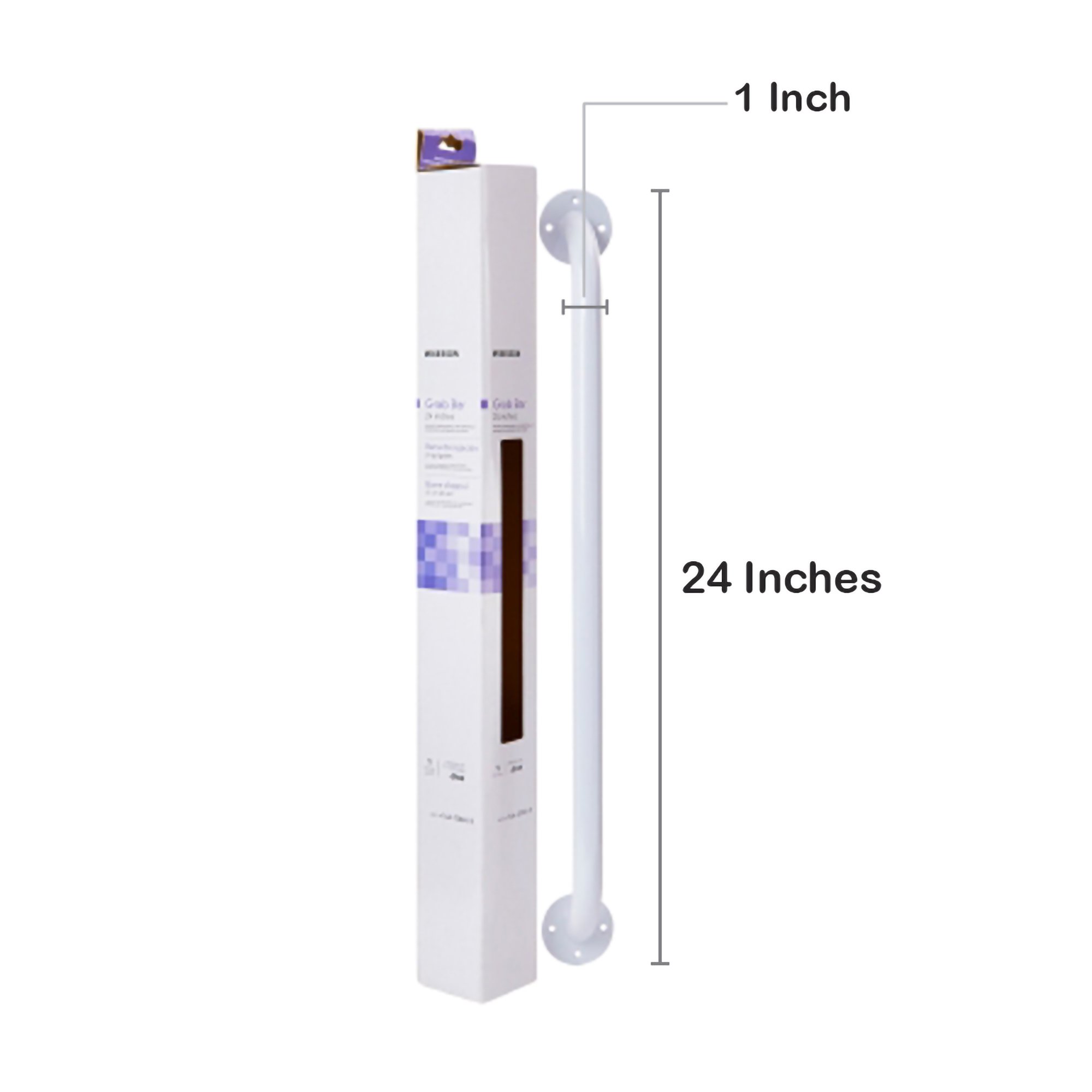 McKesson Wall Grab Bar, White Steel, 24-Inch Length - Image 4