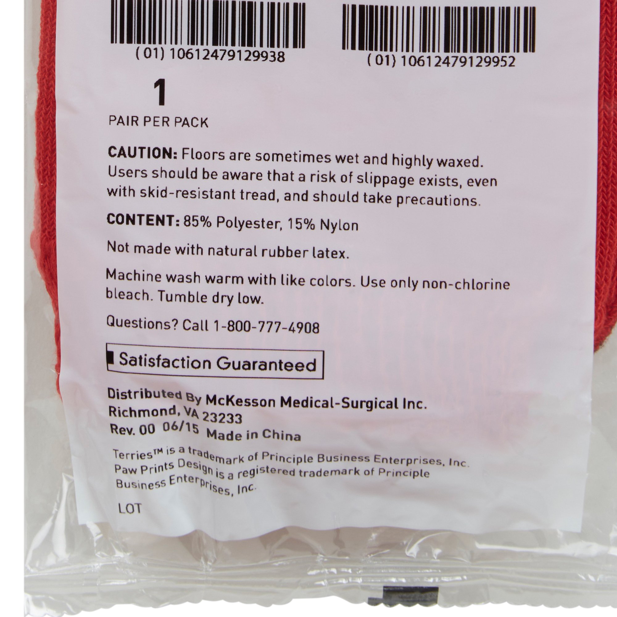 McKesson Terries™ Adult Slipper Socks, X-Large - Image 3