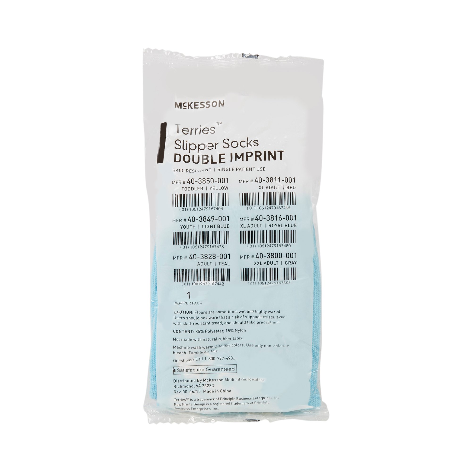 McKesson Terries™ Double Tread Slipper Socks, Youth - Image 2