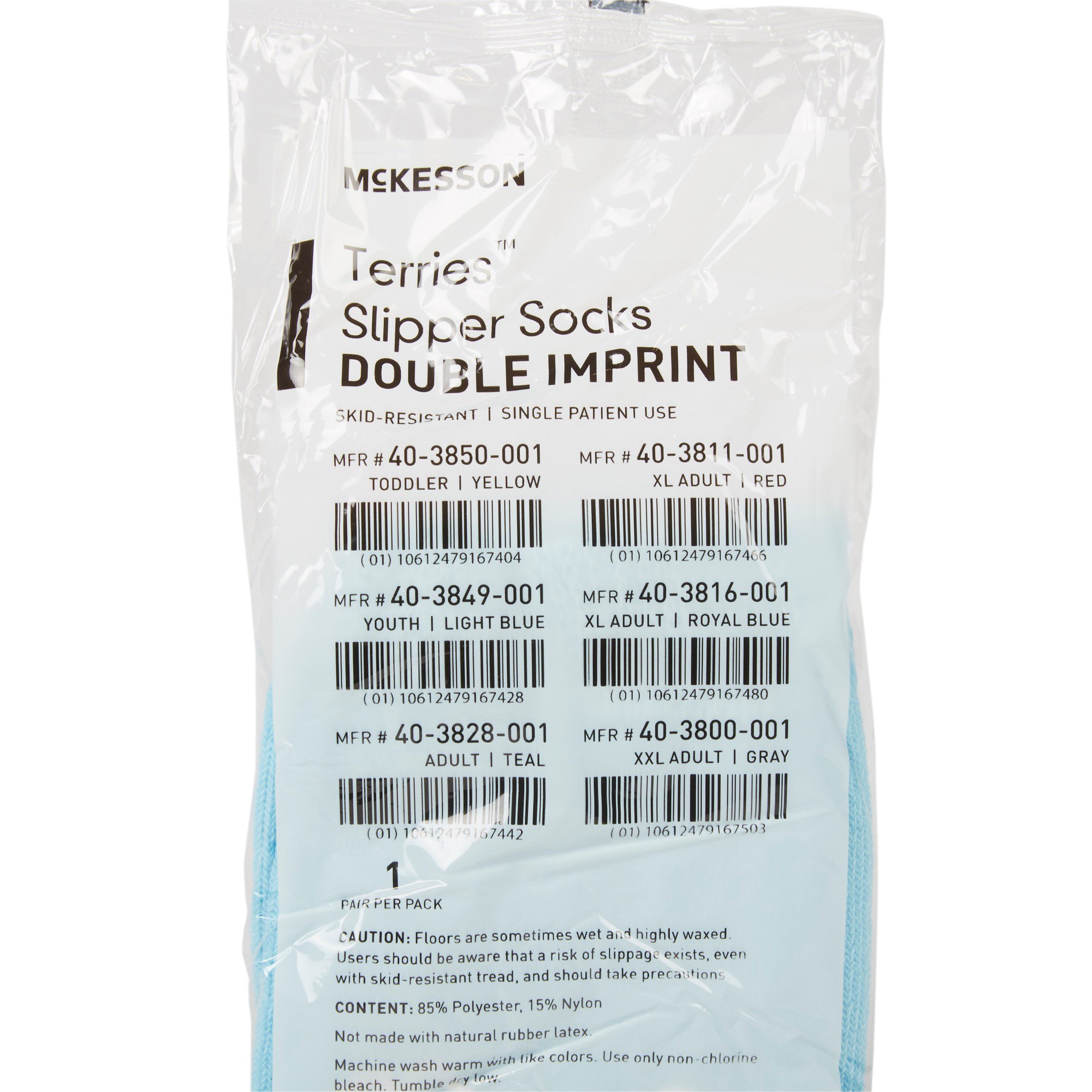 McKesson Terries™ Double Tread Slipper Socks, Youth - Image 3