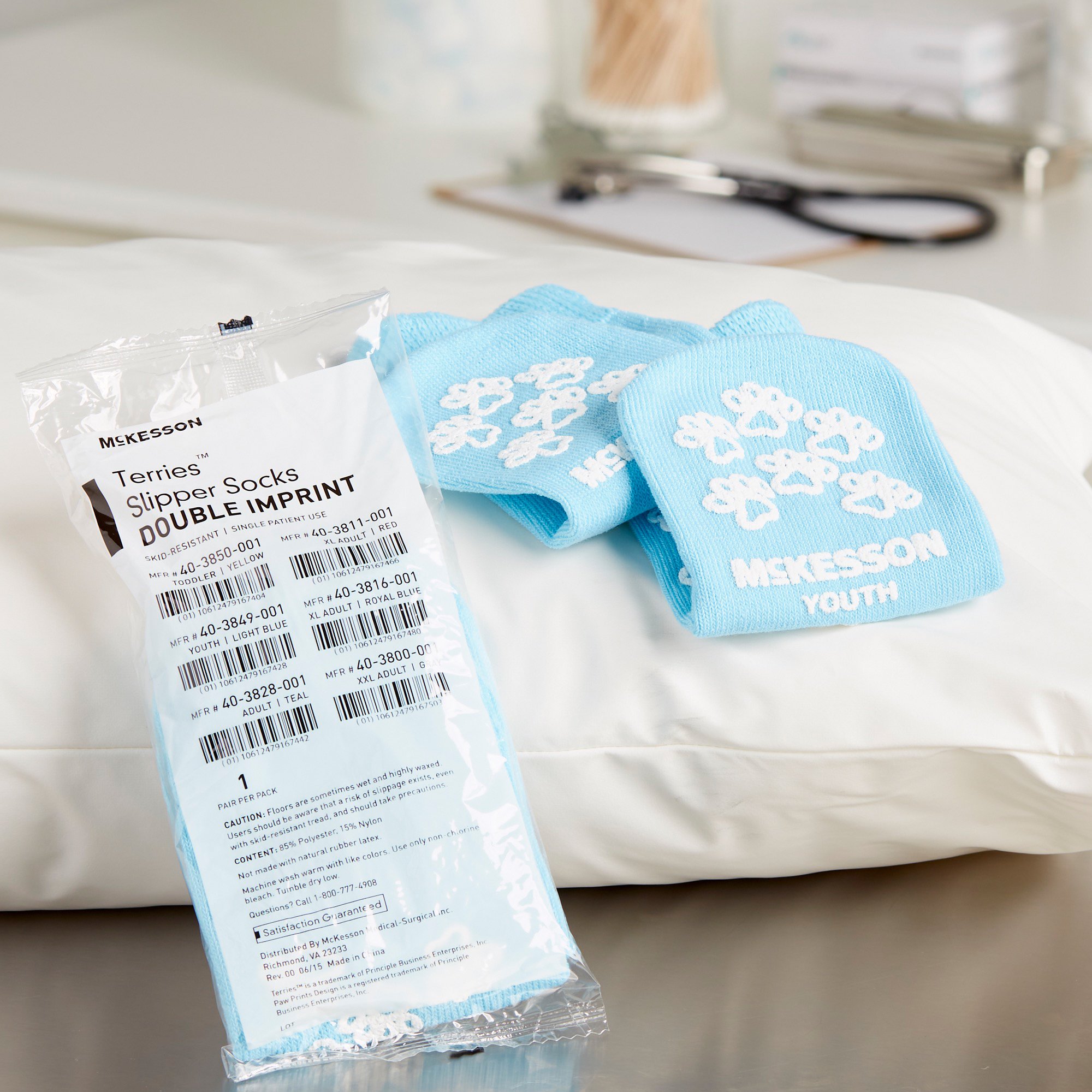 McKesson Terries™ Double Tread Slipper Socks, Youth - Image 5