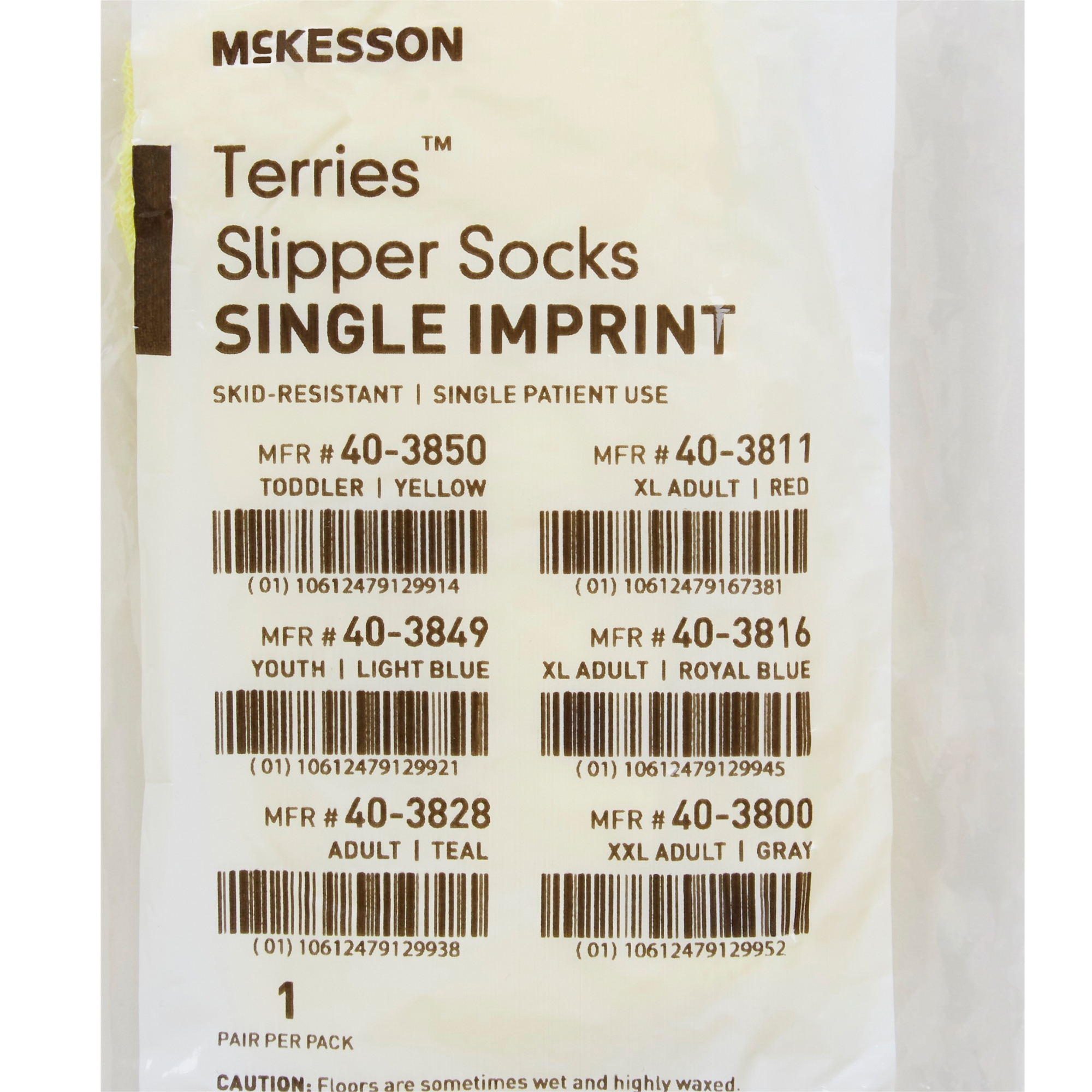 McKesson Terries™ Single Tread Slipper Socks, Toddler - Image 4