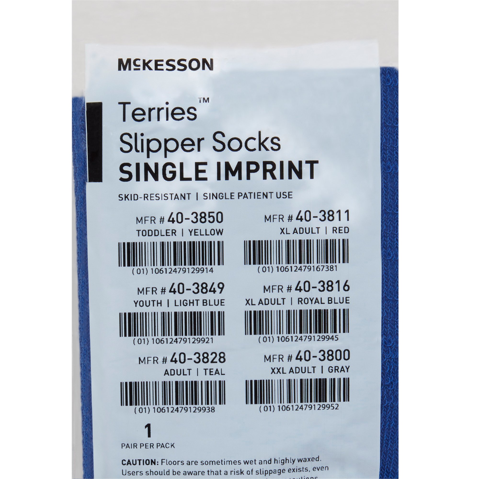 McKesson Terries™ Slipper Socks, Extra Large - Image 4