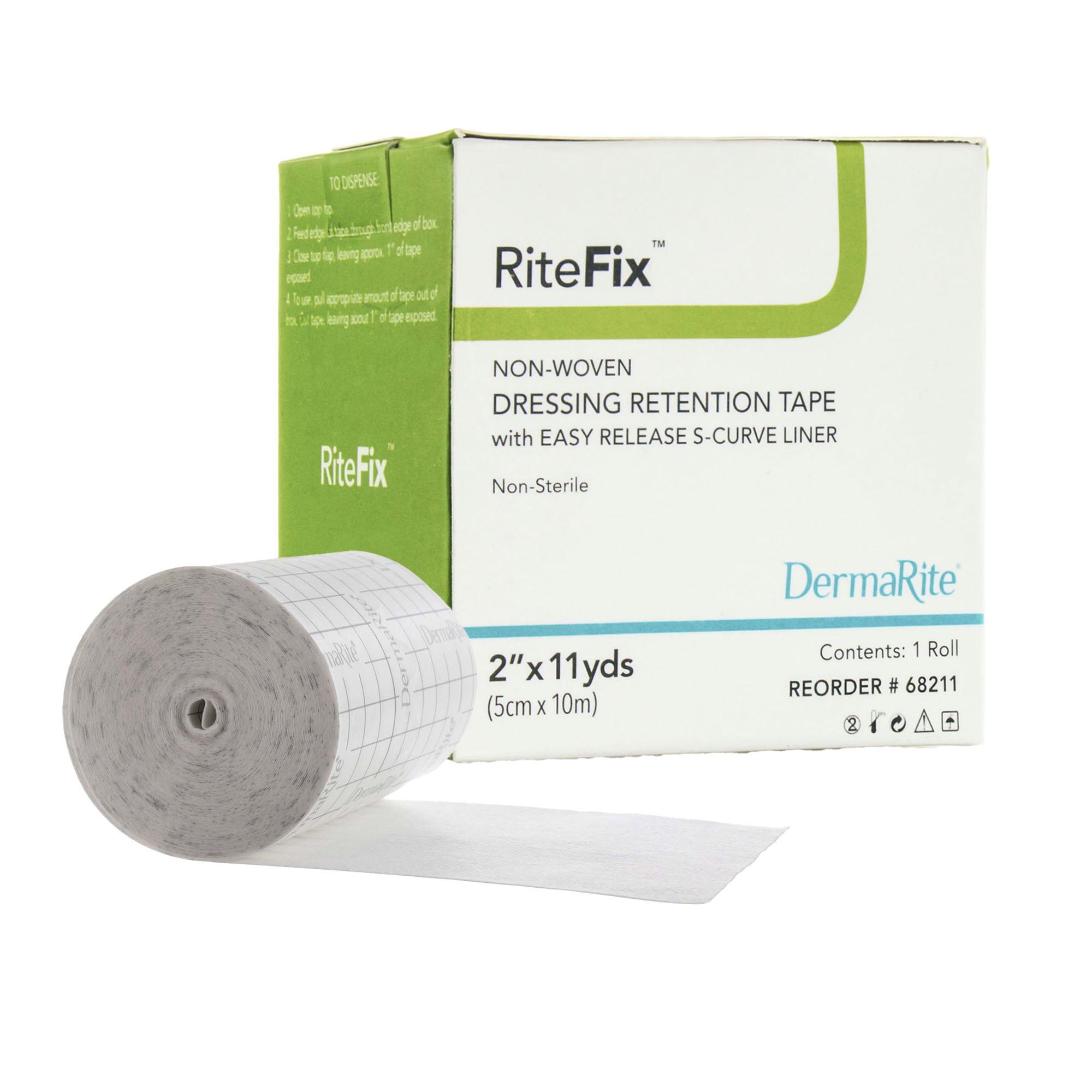 RiteFix™ Nonwoven Dressing Retention Tape, 2 Inch x 11 Yard, White - Image 2