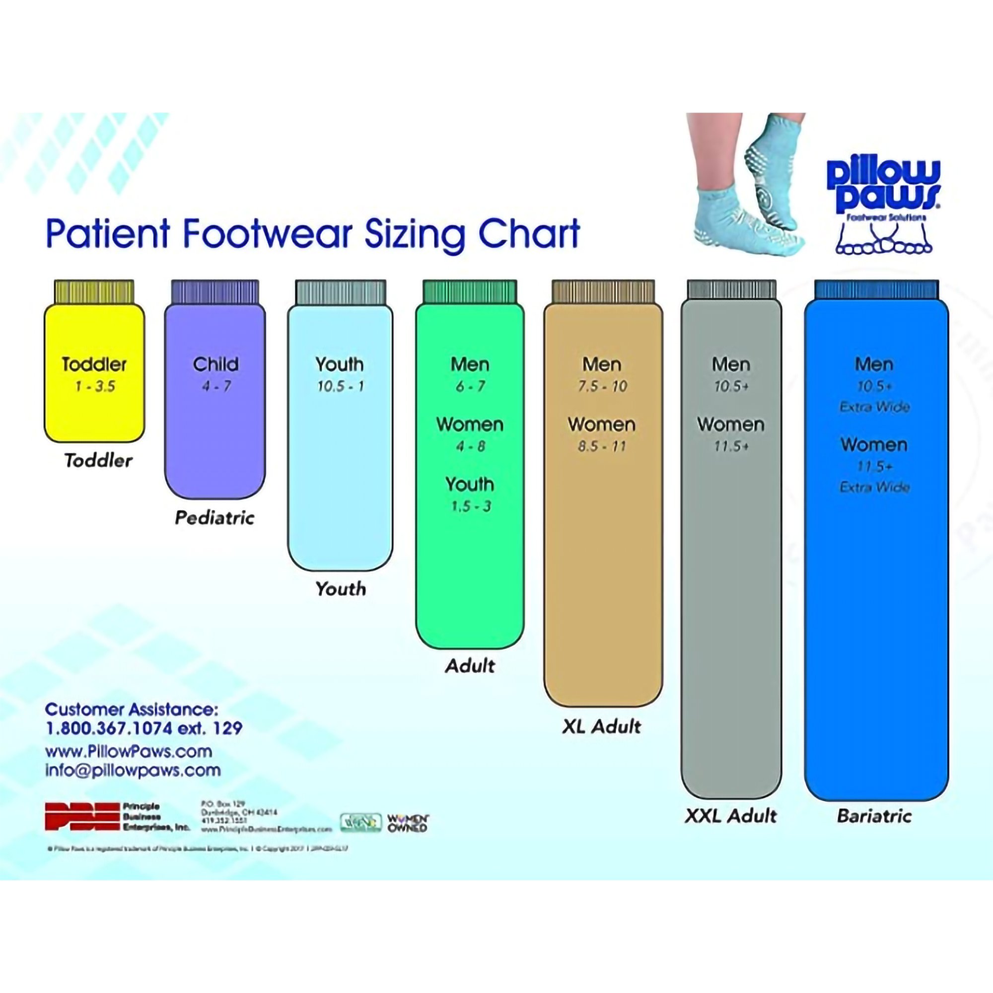 Pillow Paws® Ankle High Double Imprint Terries™ Slipper Socks, 3X-Large - Image 7